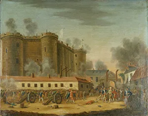 Arresting Prints: Storming of the Bastille. Arrest of M. de Launay, July 14, 1789. Creator: Unknown