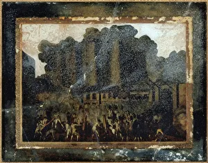 Black Smoke Prints: Storming of the Bastille, July 14, 1789. Creator: Unknown