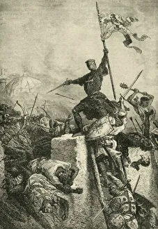 Ladder Prints: Storming of Constantinople by Baldwin, Count of Flanders, (1204), 1890. Creator: Unknown