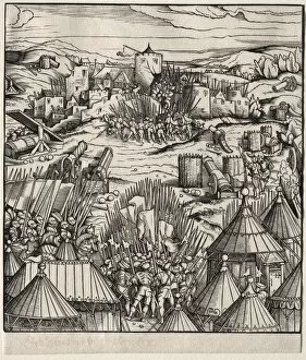 The Storming of Nantes, 1512-1515. Creator: Hans Burgkmair (German, 1473-1531)