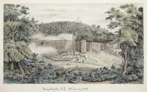 Settlement Prints: Storming of the Pa at Ruapekapeka