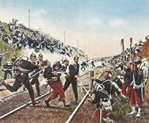 Carl Roechling Gallery: Storming of the railway embankment at Nuits by the Badeners, 18 December 1870, (1936)