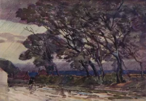 Bending Over Prints: A Stormy Evening, c1890. Artist: Alfred Edward East