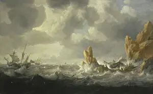 Marine Prints: Stormy Sea, 1645. Creator: Jan Peeters
