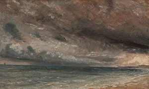 Waters Edge Prints: Stormy Sea, Brighton, ca. 1828. Creator: John Constable