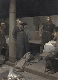 Viking Gallery: The Story of Burnt Njáll: Gunnar and Hallgerðr, c. 1895