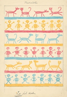 Friends Prints: A story about a dog and a cat - foreword to the book, around 1928. Creator: Josef Capek