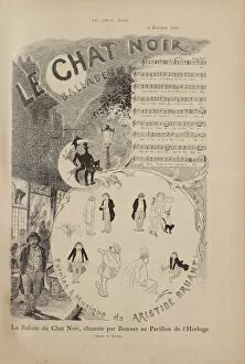 Cabaret Collection: Story of the Famous Cabaret Le Chat Noir, Le Chat Noir magazine, 1884. Creator: Steinlen