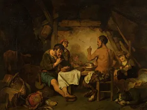Aesop Prints: The Story of the Farmer and the Satyr from Aisopus Fables