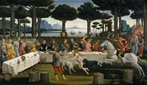 Decamerone Gallery: The Story of Nastagio degli Onesti (Third episode), ca 1483. Artist: Botticelli, Sandro (1445-1510)
