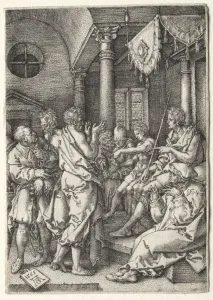 The Story of Susanna: Daniel Cross-Examining the Elders. Creator: Heinrich Aldegrever (German