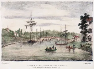 Stourport-on-Severn, Worcestershire, from below the bridge, c1795. Artist: Samuel Ireland