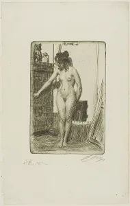 Warmth Prints: Before the Stove, 1903. Creator: Anders Leonard Zorn