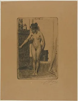 Warm Prints: Before the Stove, 1903. Creator: Anders Leonard Zorn