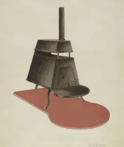 Shaker Prints: Stove, 1935/1942. Creator: George V. Vezolles
