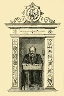 Antiquarian Prints: Stows Monument in St. Andrew Undershaft, (c1872). Creator: Unknown