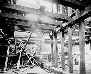 Freighter Prints: Str. John Craig showing temporary bulk-head, between 1900 and 1905. Creator: Unknown