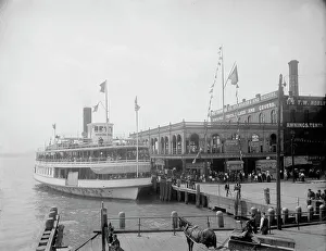 Str. Pleasure at ferry dock, Detroit, Mich. between 1900 and 1906. Creator: Unknown