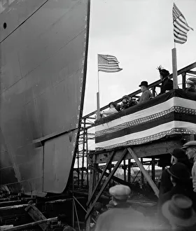 Graving Dock Prints: Str. Seeandbee, the christening, 1912 Nov 9. Creator: William H. Jackson