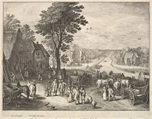 Brueghel Collection: The Straight Canal, 1650. Creator: Wenceslaus Hollar