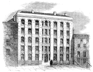 Living Conditions Prints: The Strand Buildings (Model Lodging-House) to be erected in Eagle-Court