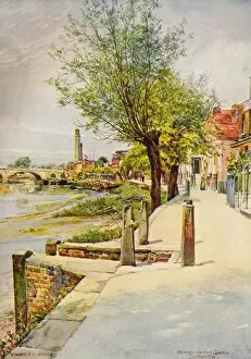 River Thames Collection: Strand on the Green Chiswick, 1905, (c1915). Artist: Edward Charles Clifford