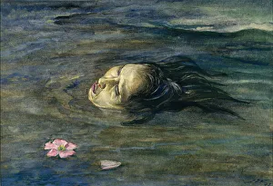 Floating Prints: The Strange Thing Little Kiosai Saw in the River, 1897. Creator: John La Farge