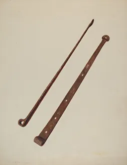 Hinge Prints: Strap Hinges, c. 1939. Creator: Manuel G. Runyan