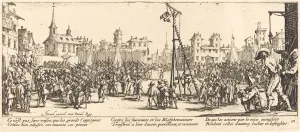 Brutality Prints: The Strappado, c. 1633. Creator: Jacques Callot