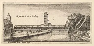 Covered Bridge Prints: Strasbourg, 1665. Creator: Wenceslaus Hollar