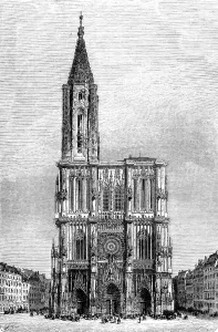 Douglas William Freshfield Prints: Strasburg Cathedral-Western Facade