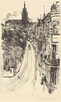 Strasse in Königsberg (Street in Königsberg), 1918. Creator: Lovis Corinth