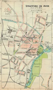 Street Plan Prints: Stratford on Avon, c20th Century. Artist: John Bartholomew