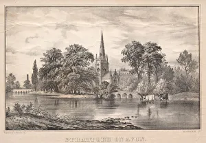 Stratford on Avon. Creator: James Merritt Ives (American, 1824-1895), and; Nathaniel Currier