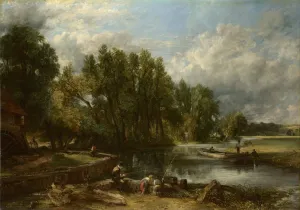 At The Water Prints: Stratford Mill, 1820. Artist: Constable, John (1776-1837)