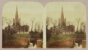 Weir Prints: Stratford-on-Avon Church, about 1860. Creator: London Stereoscopic & Photographic Co