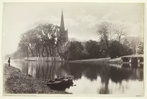 Avon Collection: Stratford-on-Avon, Church from the Avon, 1860 / 94. Creator: Francis Bedford
