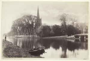 Avon Prints: Stratford-on-Avon, Church from the Avon, 1860 / 94. Creator: Francis Bedford