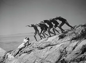 Predator Prints: Strauss, Sarah Mildred, and pupils, 1932 June 5. Creator: Arnold Genthe