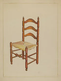 Straw Bottom Chair, c. 1936. Creator: George Nelson