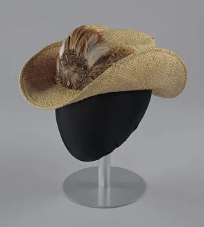 Straw Hat Prints: Straw cowboy hat with feathered hat band worn by Arthur Lee, ca. 2000. Creator: Unknown