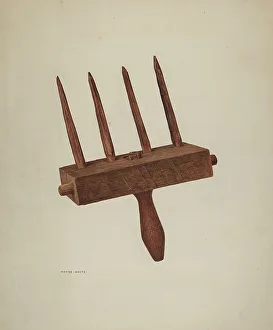 Rake Prints: Straw Rake, 1940. Creator: Wayne White