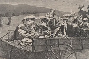 Harpers Bazaar Prints: The Straw Ride (Harpers Bazar, Vol. II), September 25, 1869. Creator: Unknown