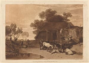 The Straw Yard, published 1808. Creator: JMW Turner