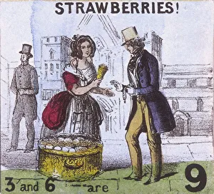 Strawberries Gallery: Strawberries!, Cries of London, c1840. Artist: TH Jones