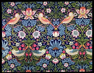 Images Dated 6th June 2018: The Strawberry Thief, textile designed by William Morris, 1883