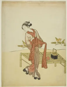 Bamboo Gallery: By the Stream, c. 1765. Creator: Suzuki Harunobu