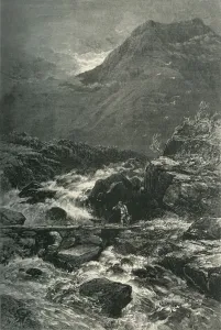 The Stream from Llyn Idwal, c1870