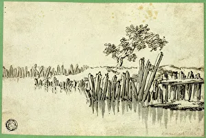 Piling Prints: Stream with Pilings, n.d. Creator: Willem van de Velde I