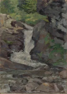 Wiik Maria Prints: Stream between the rocks, 1870-1879. Creator: Maria Wiik